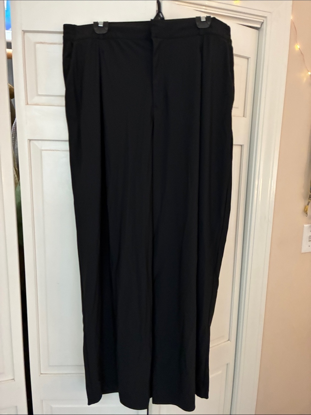 Black Wide-Leg Dress Pants